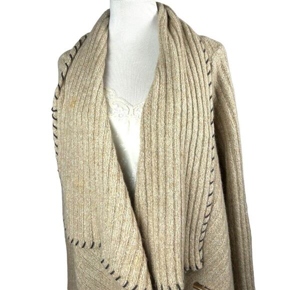St John Sport Wool Blend Long Waterfall Sweater Cardigan Large - Picture 3 of 9